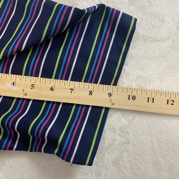 Bollé Golf Performance Tech Polo Shirt Striped - Size Large - Picture 10 of 10